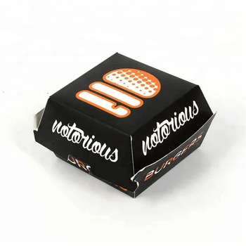 Download Custom Printed Black Burger Box For Packaging - Buy Black ...