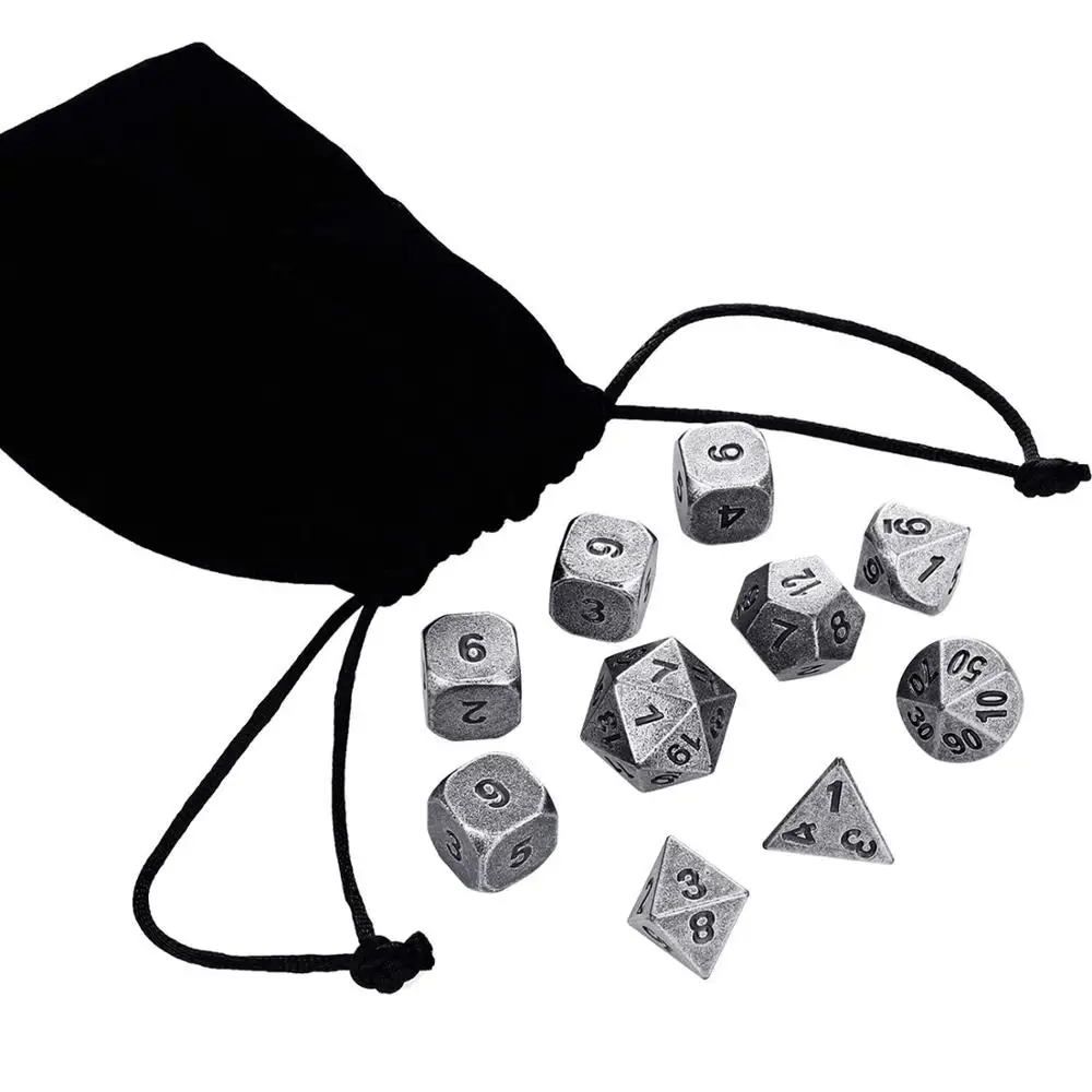 Custom metal dice set glowing polyhedral dice manufacturer, Customzied glowing polyhedral dice