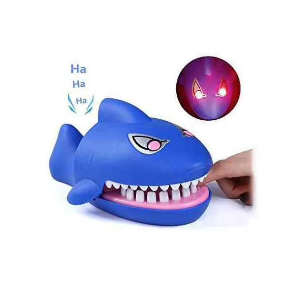 MAYTRBOU PJJ Shark Dentist Game Shark Game for Kids Shark Biting Game Shark  Game Push Teeth Down Shark Biting Finger Game (Blue Shark)