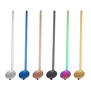 Wholesale 18/8 Stirring Spoon Stainless Steel Straw Spoon