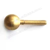 Custom China factory solid brass full threaded ball head handle screw