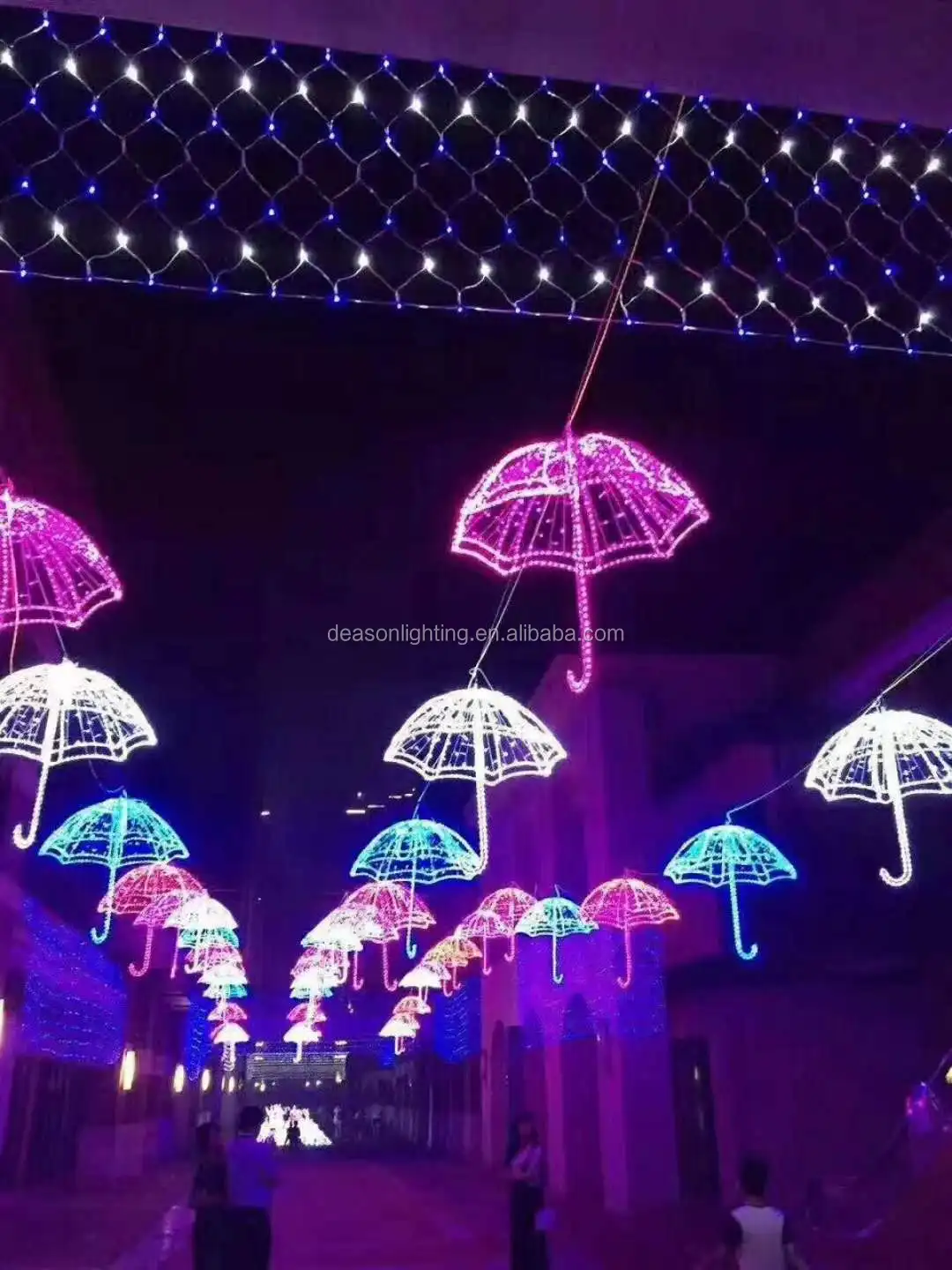 Hanging Christmas Decorations Light Street Motif Led Umbrella Buy Led