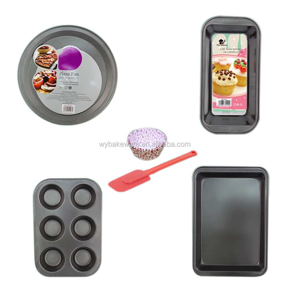 
BK-D6079 OKAY baking tool set pizza pan muffin pan loaf pan and Roaster bakeware set 