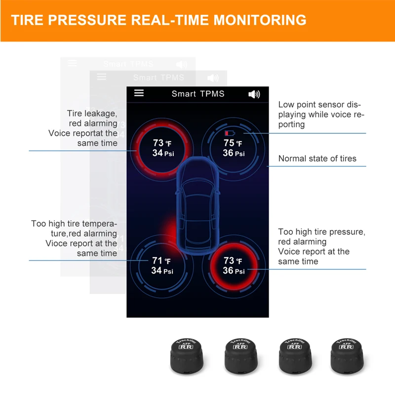 Bluetooth App Car Tire Pressure Monitor System Buy Tire Pressure