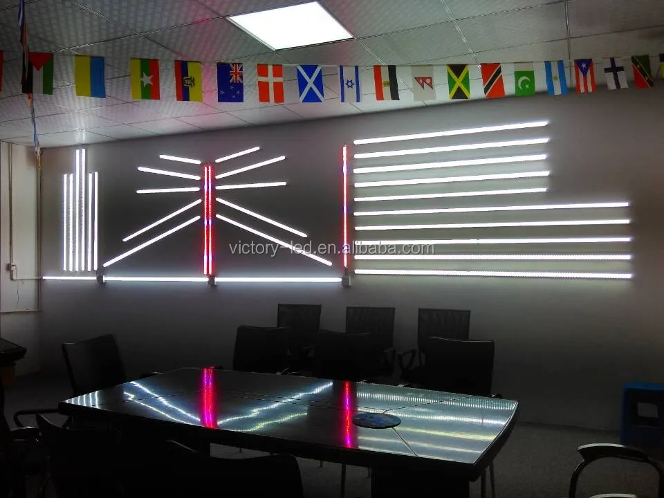 Led linear light fixture 40W Indoor ceiling surface mounted LED Batten light tube/ flat led tube/narrow led