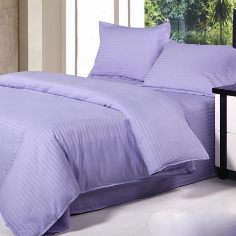 Wholesale Linens Poly Cotton Luxury Hotel Quality Stripe Bedding