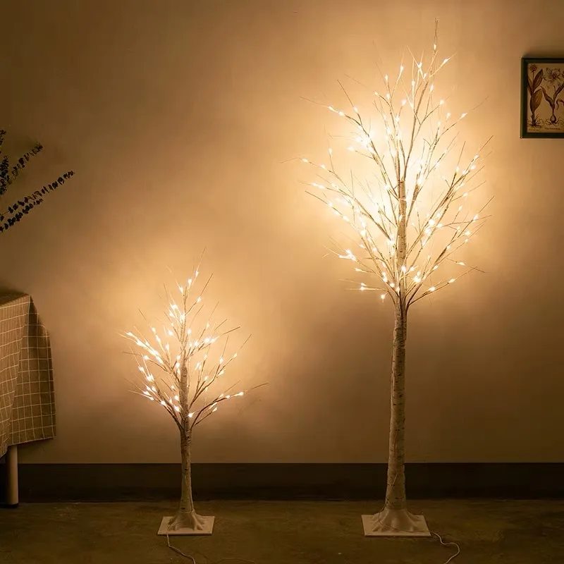 Christmas Derocation Snowy Branch Tree Light Home Decorate Led Lights ...