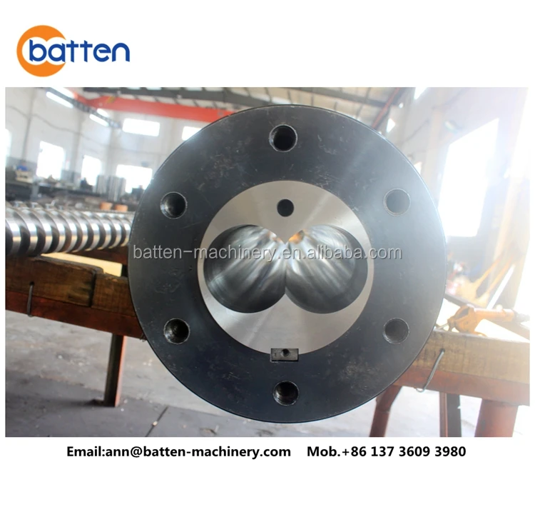 weber 88 parallel twin screw and barrel for PVC extrusion machine