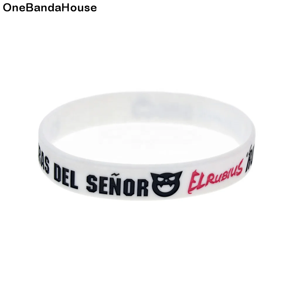 

50PCS Rubius Omg Silicone Bracelet White and filled in color Adult Size