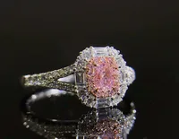 

New designed fashion sweet heart shape pink coloured diamond ring