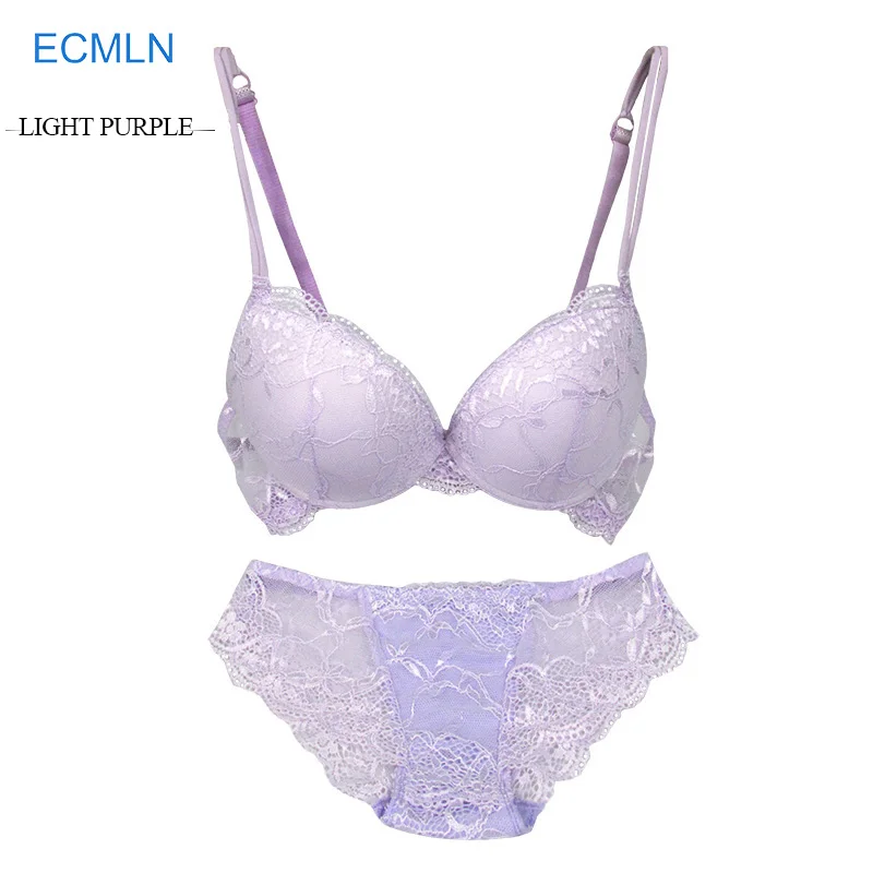 Factory Price Sexy Back Closure Fancy Lace push-up Bra And Adjusted-straps breathable  Panty Sets For Women