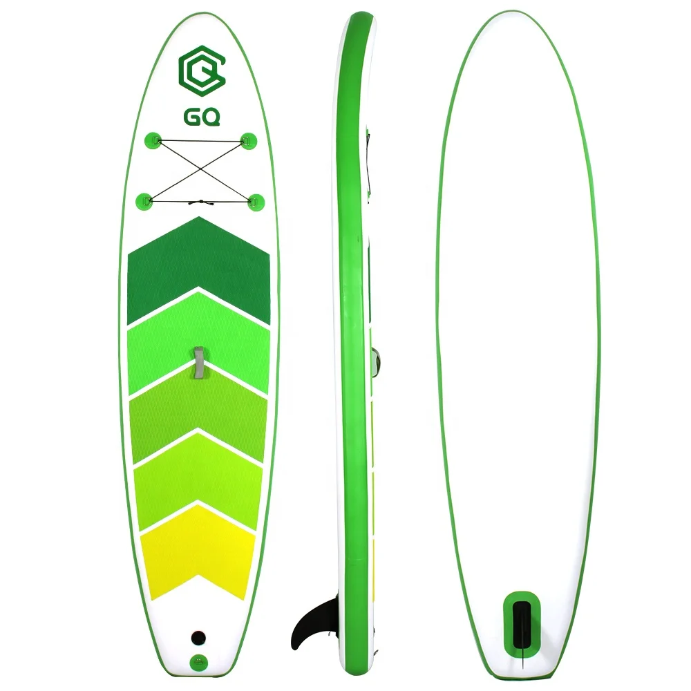 

305cm Inflatable All-round Stand Up Paddle Board Cheap Single Layer iSUP Board CE Certificate Inflatable SUP Board, White and green or red