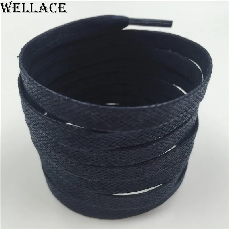 

Wellace flat waxed shoelaces thin cotton colored waxed shoe lace lacing cord waxed string, Any colors supported,support pantone color