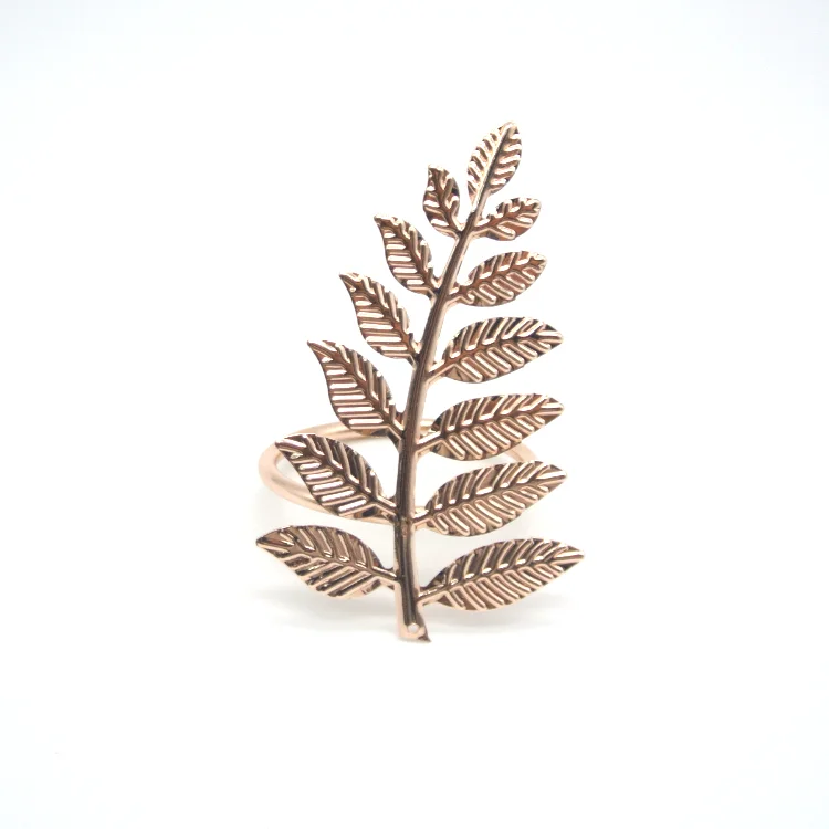 

zinc alloy factory making little tree napkin rings for wedding hotel decoration, Gold;silver