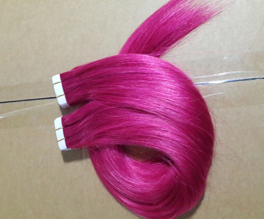 

Cuticle Aligned Hair 9A Grade Hair Skin Weft Hair Extensions, #pink