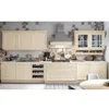 2018 Hangzhou Vermont Cream-colored One Sharped with Storage Cupboard New Model Kitchen Cabinet