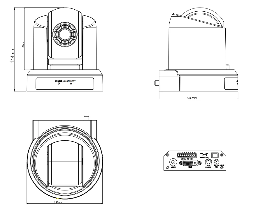 KATO H DMI SDI 1080P Full HD IP Video PTZ Conference 60fps Camera with 10x Optical Zoom
