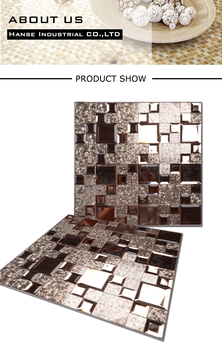 Classic Style bevel antique glass mirror mosaic tile sheet