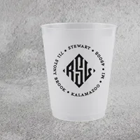 

16oz Circle Monogram Reusable Frost Flex Cups