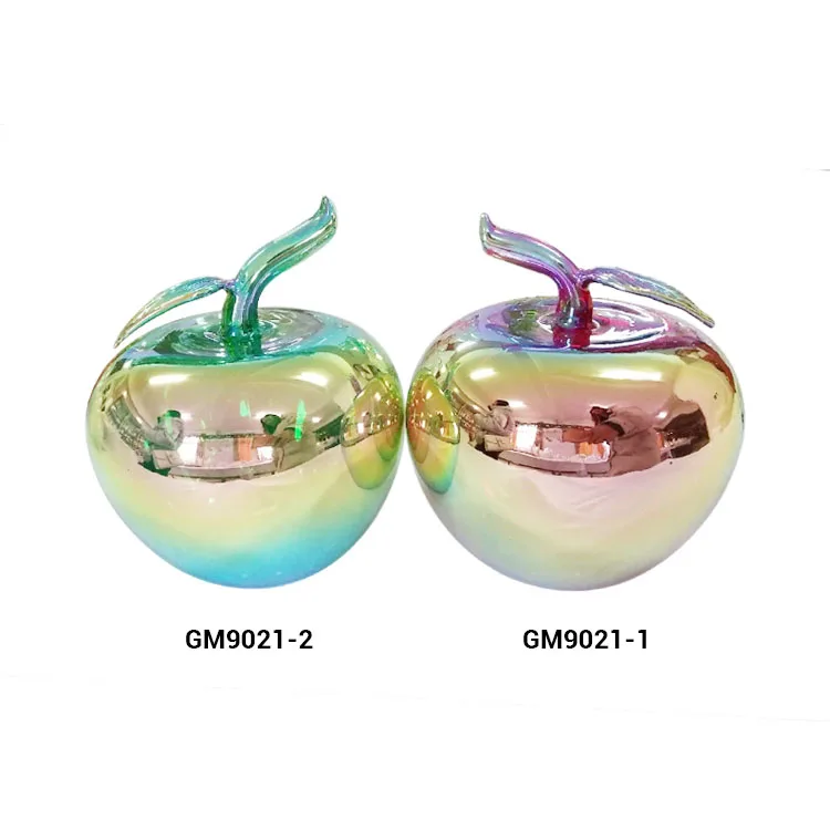 new products Iridescence Glass Apple home decoration factory