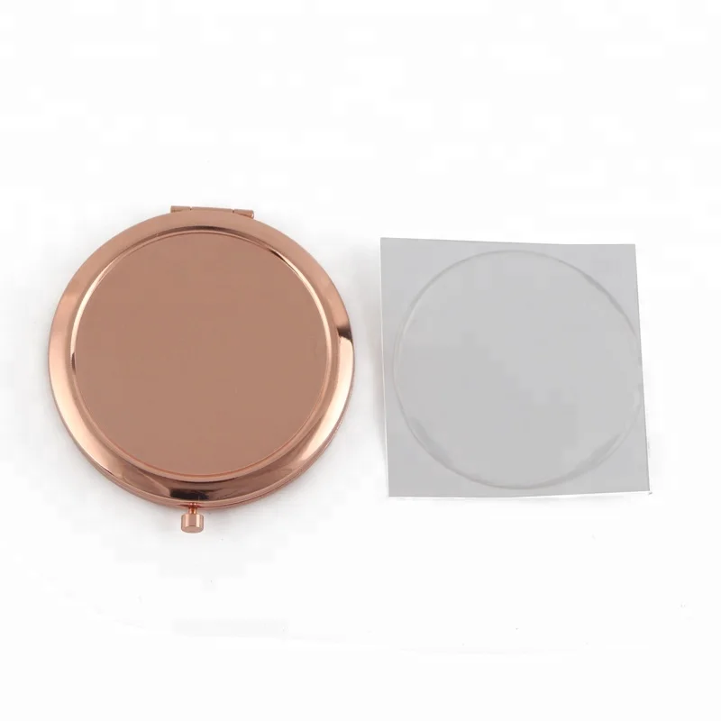 

Sublimation Compact Mirror Rose Gold Metal Mirror With Epoxy Sticker
