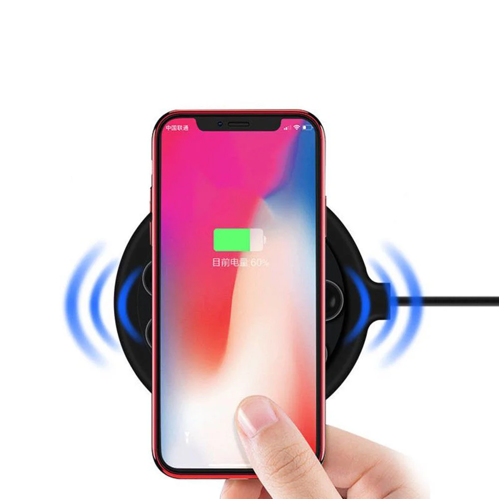 

Hot Selling Wireless Phone Charger Pad Automatic Qi Certificate 10W,7.5W or 5W with Suction Cup for Smartphone, Black