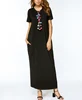 Full Over Elegance Ladies Plain Black Casual Long Dresses Women Dresses Summer