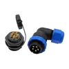 SP20 90 degree elbow waterproof connector 1pin 2pin 3/4/5/6/7/9/10/12/14Pin IP68 Industrial power angle connectors