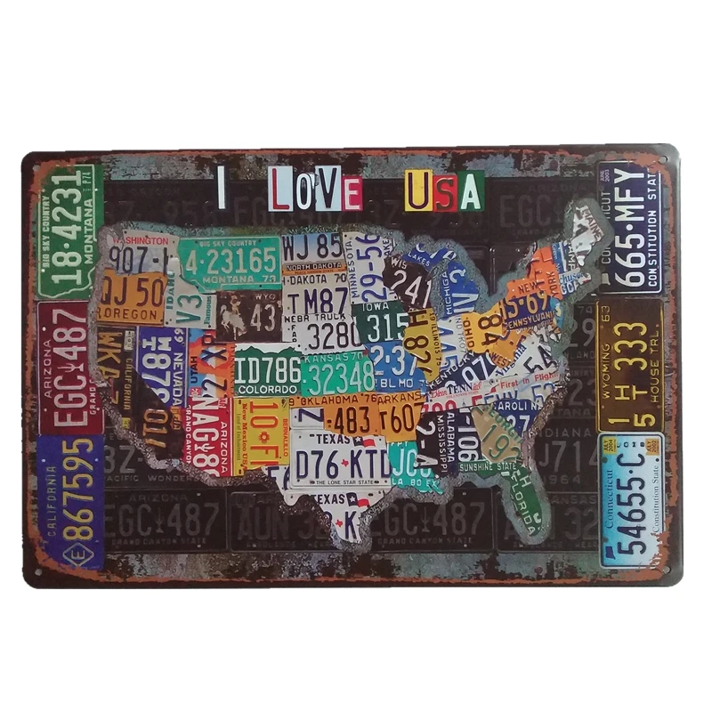 
Ready to ship 20x30cm vintage retro tin signs metal plate for restaurant/bar wall decoration 