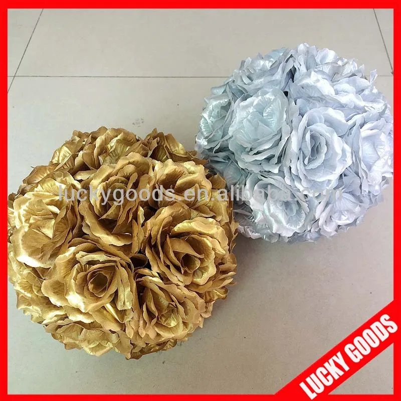 desain baru emas dan perak warna bunga mawar bola Bunga 