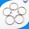 Metal loose leaf binder book rings