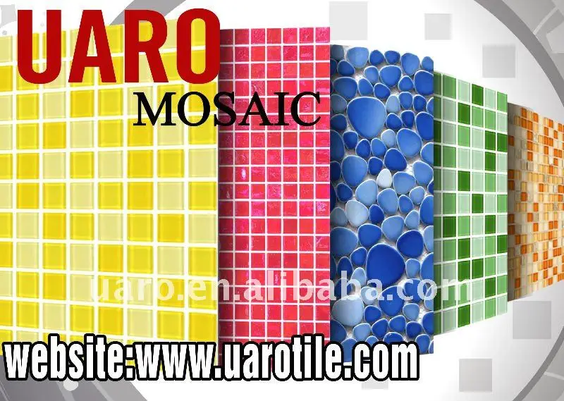 1 x 1 cm colorful glass mosaic tile for hobby