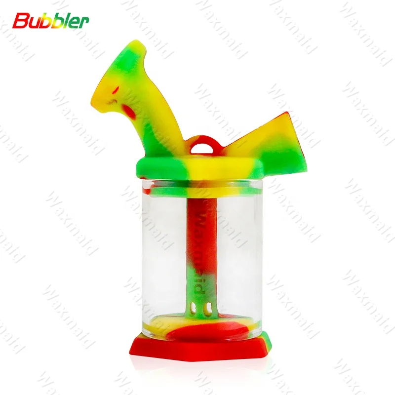

Waxmaid manufacture Cheap Price Mini Hand Made Smoking Silicone Pipe For Cigarette, Mix colors