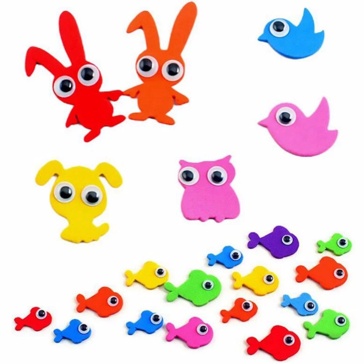 100pcs 615mm Plastic Wiggle Googly Eyes Selfadhesive For Diy Dolls