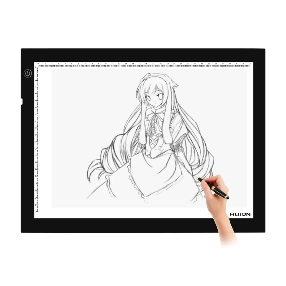 Huion A4 360 x 270 x 8mm Huion 90% Eveness brightness adjustable acrylic animation pen drawing light box led drawing board