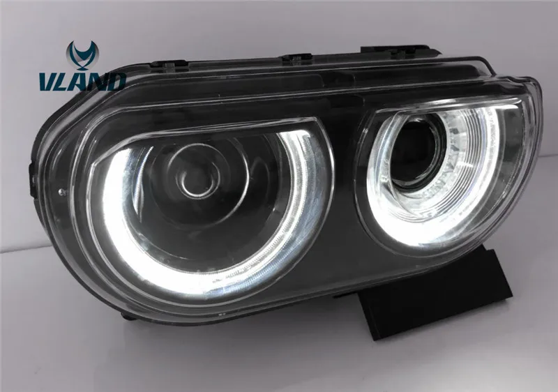 VLAND Factory For Car Headlamp For Challenger Head Light 2008-2014 For Challenger LED Headlight With Moving Turn Signal