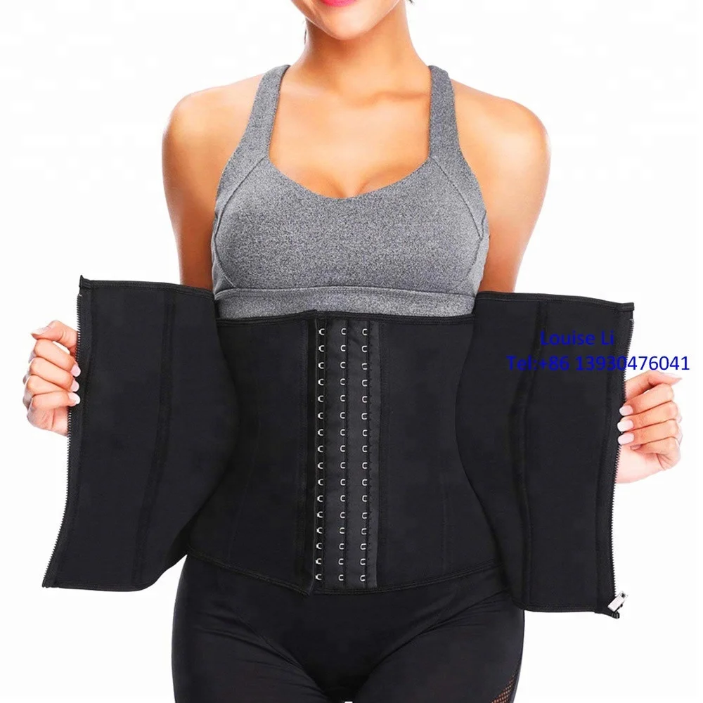 

Women Waist Trainer Belt Body Shaper Belly Wrap Trimmer for Weight Loss, Black and skin