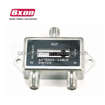 2 Way A/b Coaxial Coax Rf Switch Tv Splitter Push Button Cable Tv ...