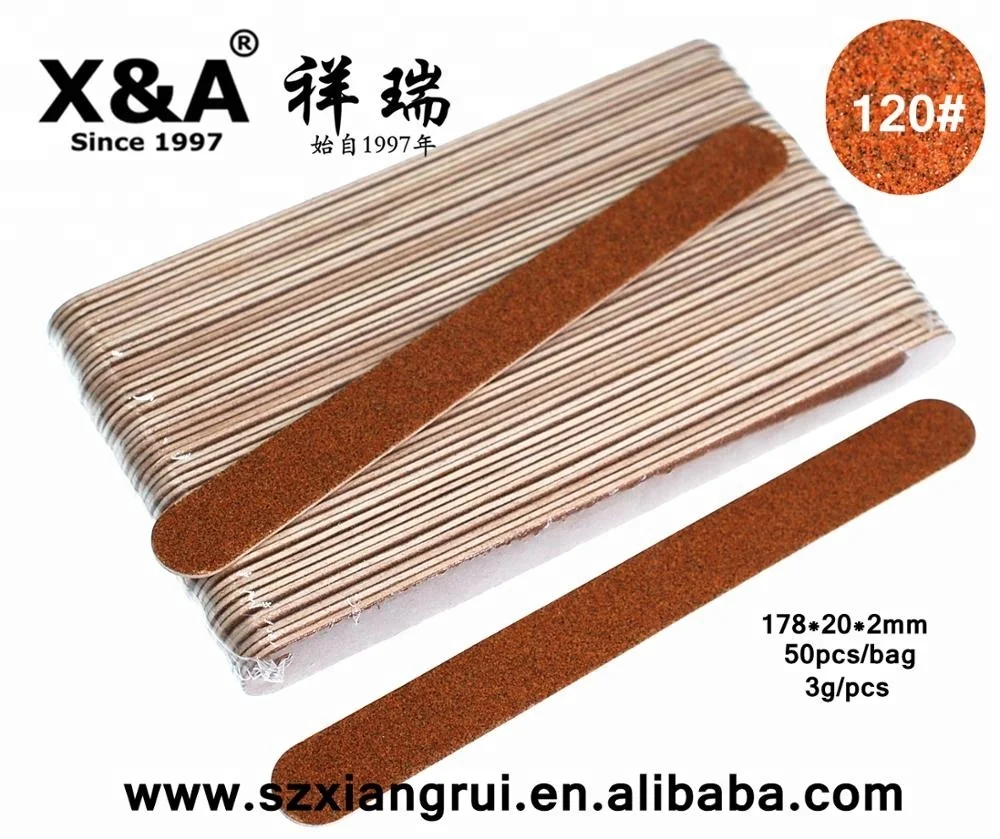 

X&A Brand Garnet Wood Nail File, Garnet Emery Board,Garnet Salon Board