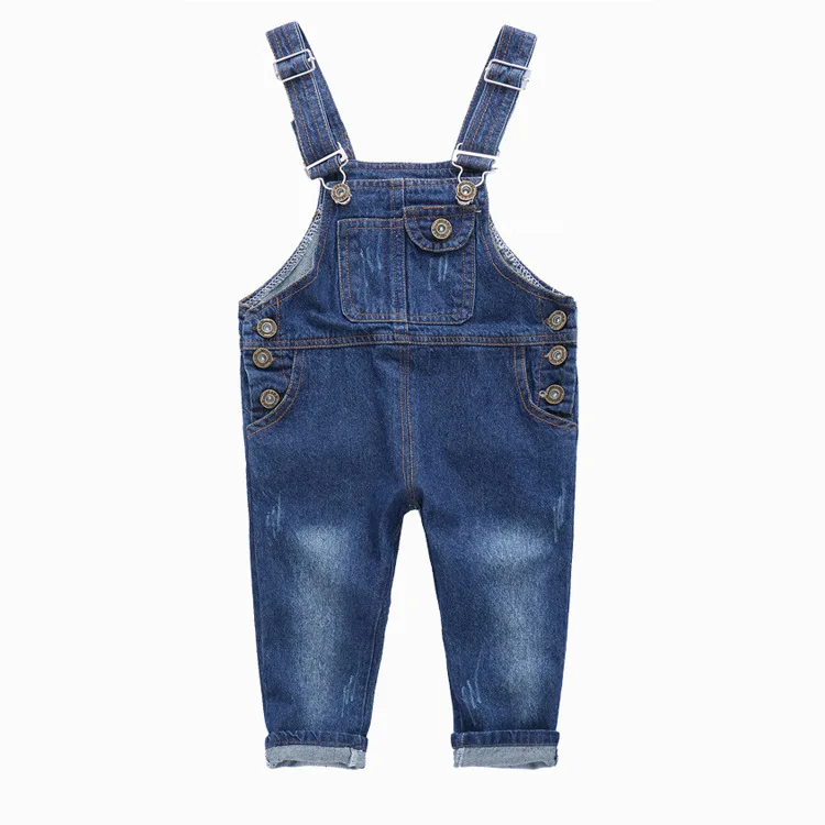 

B21847A Children's denim overalls Korea baby cotton casual Children jeans
