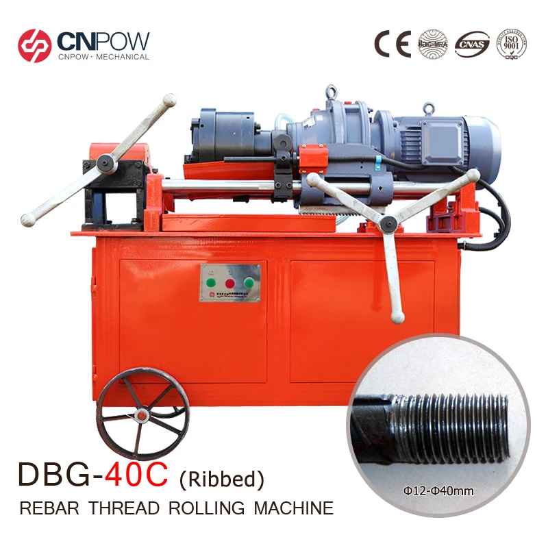 
CNPOW 12-40mm pipe security bar thread forming threading machine for bolt 