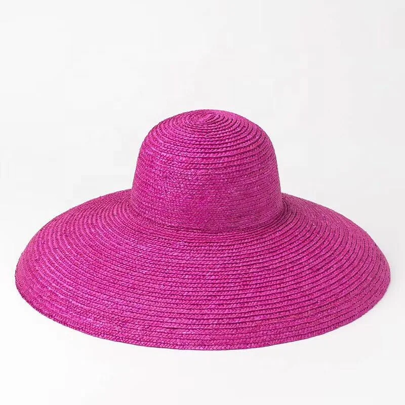 

Deluxe Hepburn Colourful Vintage Fashion Beach Sunscreen Straw Hats for Summer Women Dress