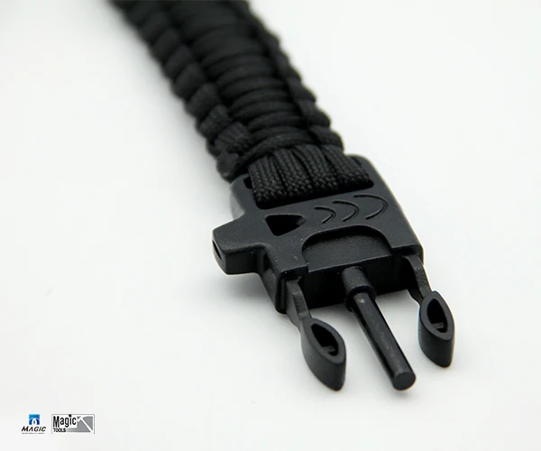 4 in 1 Multifunctional Paracord Bracelet With Compass Flint Fire Starter for Camping Survival Tool