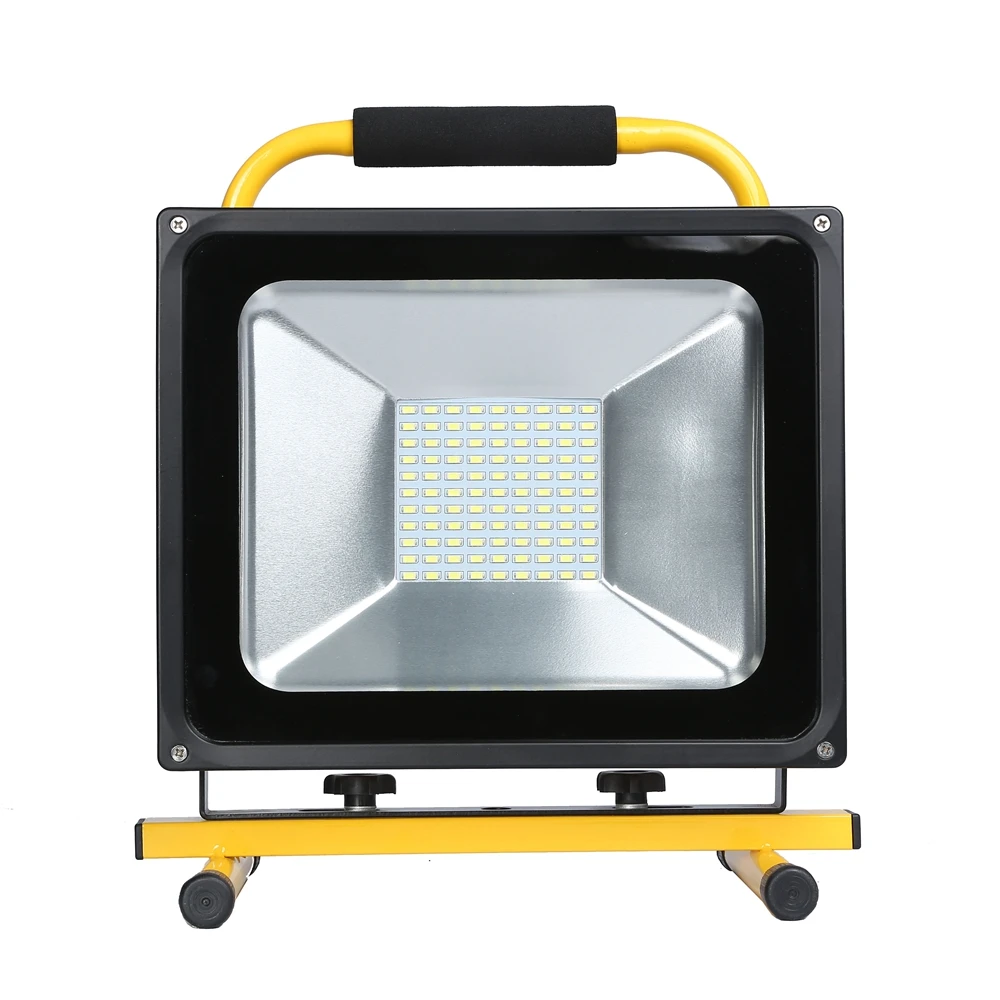 50W Aluminum  DC And Car Charging LED Flood Light Rechargeable Outdoor