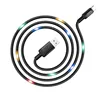 HOCO U63 1.2M 2.4A Voice Sensor Colorful LED Lamp Beads Fast Charger Cable USB C mobile phone cables