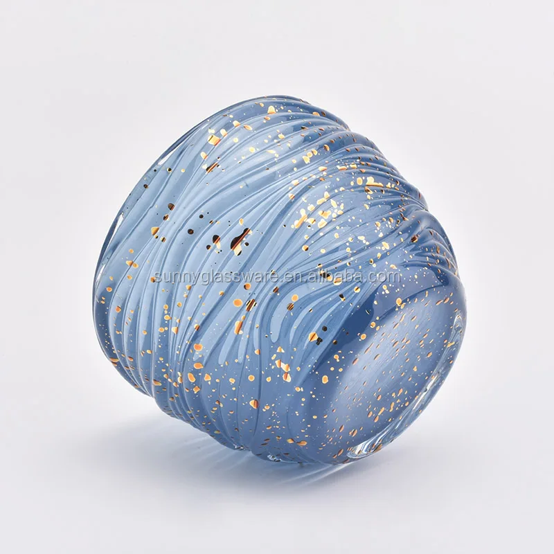 egg shaped glass candle holders with lid