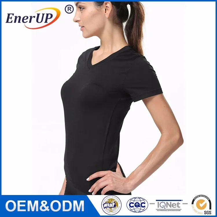 Popular selling Zinc and Copper Infused Compression Short Sleeve Women Run Shirt