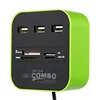 High quality 8 in1 colorful OTG USB hub High Speed 3 Usb Ports Hub Cheap ex-price 480Mbps transsion rate