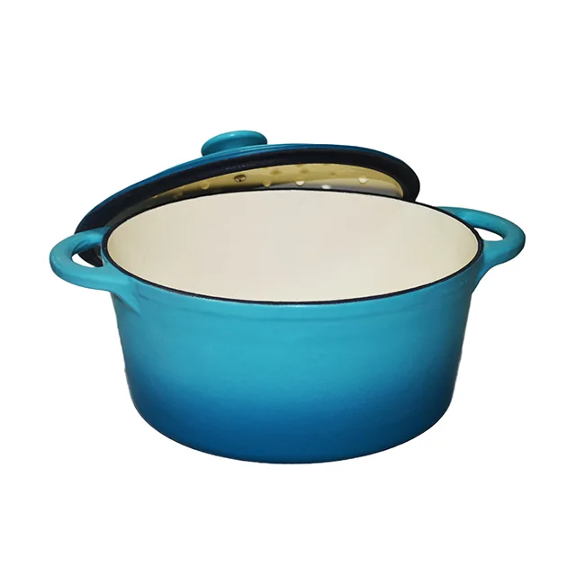 
Hot sale 30cm Disa colorful Free Custom Logo Enameled kitchen cast iron dutch oven cookware set 