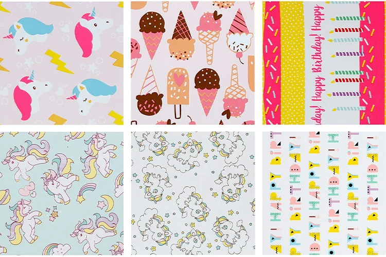 
Wholesale Printed Holiday Birthday Gift Wrapping Paper 